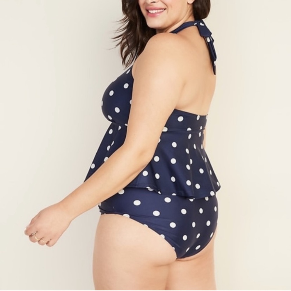 Peplum Halter Swim Top - Picture 2 of 3